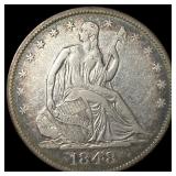 1848-O Silver Half Dollar LIGHTLY CIRCULATED