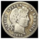 1898-O Silver Barber Dime LIGHTLY CIRCULATED
