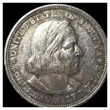 1893 Silver Columbian Half Dollar NEARLY UNCIRCULA