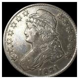 1831 Capped Bust Half Dollar NEARLY UNCIRCULATED