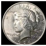 1924 Silver Peace Dollar GEM BU