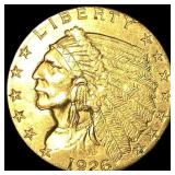 1926 Indian Head Gold $2.50 Quarter Eagle CHOICE A