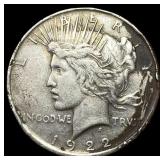 1922 Silver Peace Dollar CLOSELY UNCIRCULATED