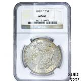 1921-D Morgan Silver Dollar NGC MS61