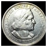 1893 Silver Columbian Half Dollar CHOICE AU