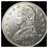 1834 Capped Bust Half Dollar NEARLY UNCIRCULATED