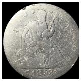 1853 Arrows Seated Liberty Half Dollar NICELY CIRC