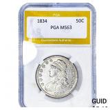 1834 Capped Bust Half Dollar PGA MS63
