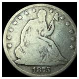 1875 Seated Liberty Half Dollar LIGHTLY  CIRCULAT