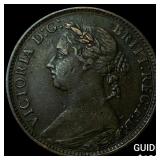1887 Great Britain Victoria Bronze Farthing