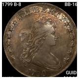 1799 B-8, BB-165 Draped Bust Dollar HIGH GRADE+