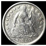 1857 Seated Liberty Half Dime CLOSELY UNCIRCULATED