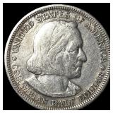 1893 Silver Columbian Half Dollar NEARLY UNCIRCULA