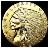 1912 Indian Head Gold $2.5 Quarter Eagle  CHOICE