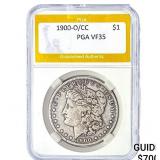 1900-O/CC Morgan Silver Dollar PGA VF35