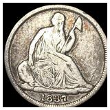1837 Silver Half Dime No Stars LIGHTLY CIRCULATED