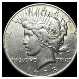 1935 Silver Peace Dollar CLOSELY UNCIRCULATED