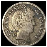 1913-S Silver Barber Dime LIGHTLY CIRCULATED