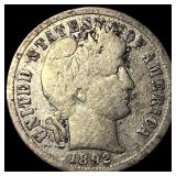 1892-S Silver Barber Dime NICELY CIRCULATED