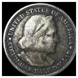 1893 Silver Columbian Half Dollar NEARLY UNCIRCULA