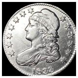 1833 Capped Bust Silver Half Dollar ABOUT UNCIRCUL