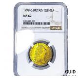 1798 Great Britain Gold Guinea NGC MS62