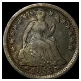 1853 Arrows Seated Liberty Half Dime LIGHTLY  CIR