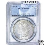 1881-S Morgan Silver Dollar PCGS MS64