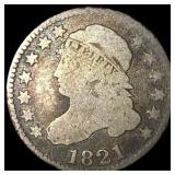 1821 Capped Bust Dime NICELY CIRCULATED