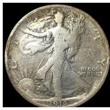 1916 Walking Liberty Half Dollar LIGHTLY CIRCULATE