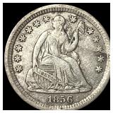 1856 Seated Liberty Half Dime NEARLY UNCIRCULATED