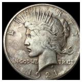 1921 Silver Peace Dollar CLOSELY UNCIRCULATED
