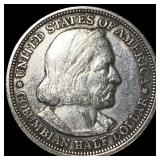 1893 Silver Columbian Half Dollar NEARLY UNCIRCULA