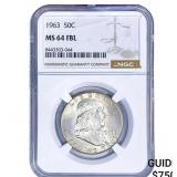 1963 Franklin Half Dollar NGC MS64 FBL
