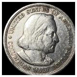 1893 Silver Columbian Half Dollar NEARLY UNCIRCULA