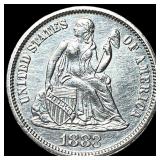 1883 Silver Seated Liberty Dime CHOICE BU