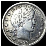 1899 Silver Barber Quarter NEARLY  UNCIRCULATED