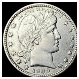 1909-D Silver Barber Quarter UNCIRCULATED