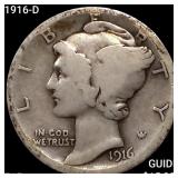 1916-D Mercury Dime NICELY CIRCULATED