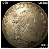 1798 Lg Eagle Draped Bust Dollar NEARLY UNCIRCULAT