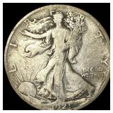 1921-S Silver Walking Liberty Half Dollar ABOUT UN