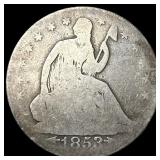1853-O Arrows/Rays Seated Liberty Half Dollar  NI