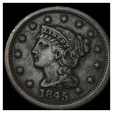 1845 Braided Hair Large Cent CLOSELY UNCIRCULATED