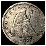 1876 Silver Twenty-Cent Piece LIGHTLY  CIRCULATED