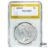 1926-D Silver Peace Dollar PGA MS63