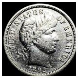 1892 Silver Barber Dime CLOSELY UNCIRCULATED
