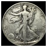 1938-D Silver Walking Liberty Half Dollar LIGHTLY