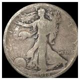 1918-D Silver Walking Liberty Half Dollar ABOUT UN
