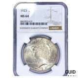 1923 Silver Peace Dollar NGC MS64