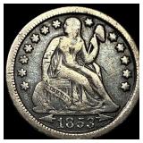 1853-O Seated Liberty Dime (Arrows) LIGHTLY CIRCUL